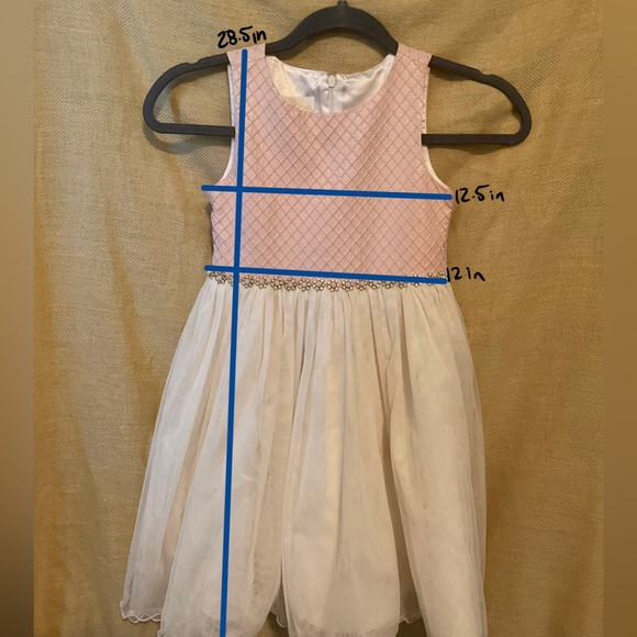 American Princess Girls pick and white dress, size 6 - Picture 7 of 7
